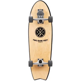 Two Bare Feet Stellar 360 Surfskate Complete Cruiser Skateboard - Black 31''