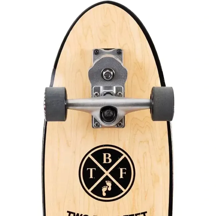 Two Bare Feet Stellar 360 Surfskate Complete Cruiser Skateboard - Black 31''