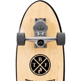 Two Bare Feet Stellar 360 Surfskate Complete Cruiser Skateboard - Black 31''