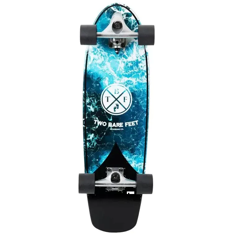Two Bare Feet Tidal Complete Cruiser Skateboard - Black 30''