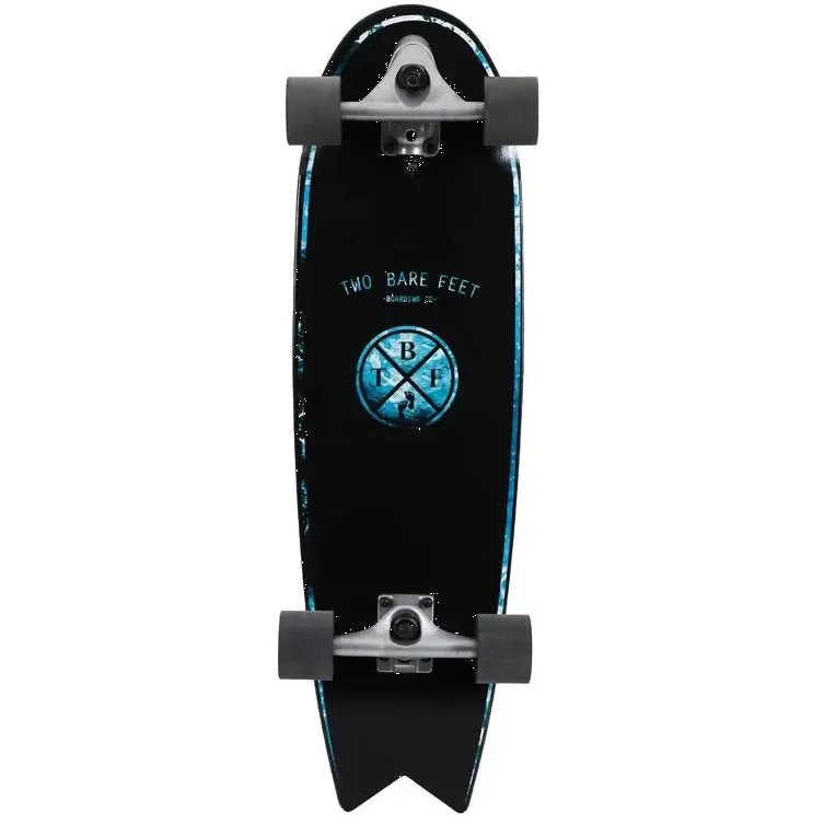 Two Bare Feet Tidepool Complete Cruiser Skateboard - Black 31''