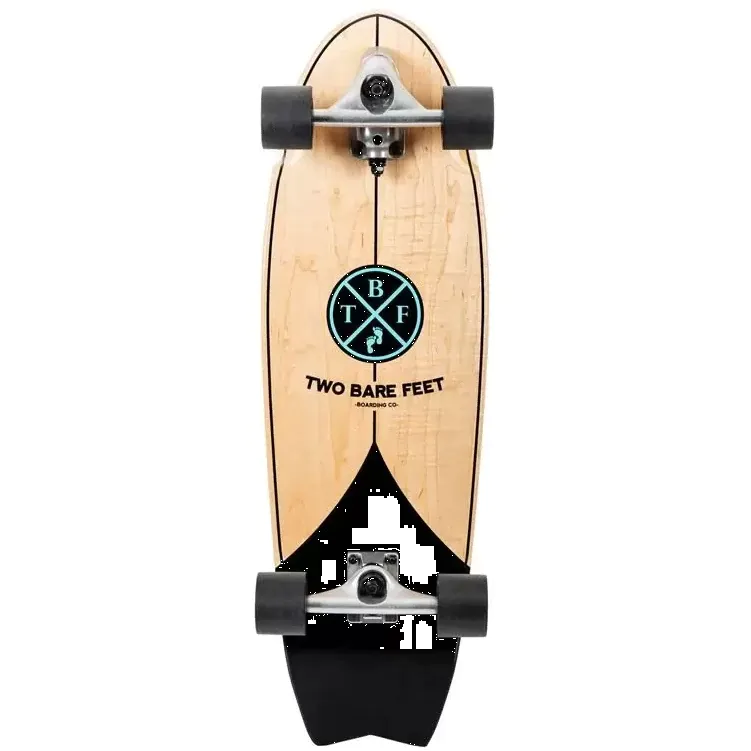Two Bare Feet Trajectory Complete Cruiser Skateboard - Black 31''