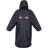 Two Bare Feet Weatherproof Changing Robe with Changing Mat - Black/Raspberry