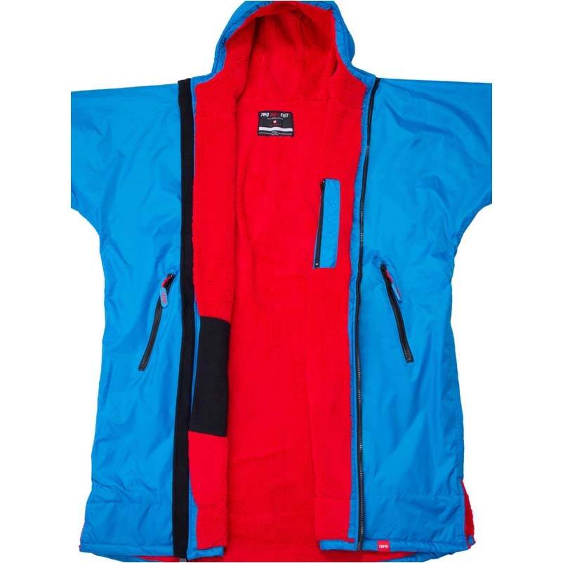 Two Bare Feet Weatherproof Changing Robe with Changing Mat - Blue/Red
