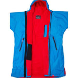 Two Bare Feet Weatherproof Changing Robe with Changing Mat - Blue/Red