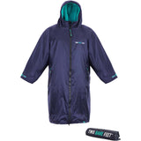 Two Bare Feet Weatherproof Changing Robe with Changing Mat - Navy/Teal