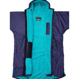 Two Bare Feet Weatherproof Changing Robe with Changing Mat - Navy/Teal