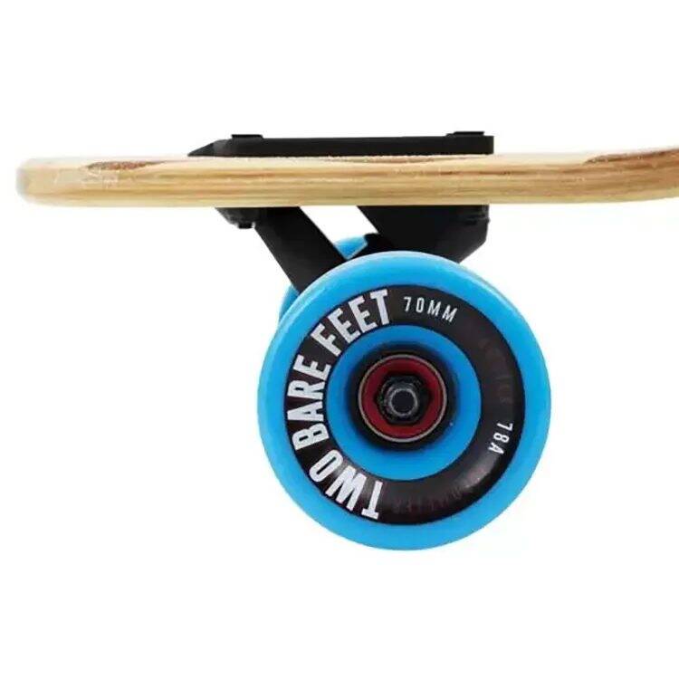 Two Bare Feet Austin Complete Longboard - Natural/Blue 36''