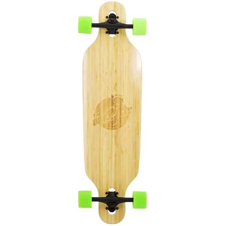 Two Bare Feet Austin Complete Longboard - Natural/Green 36''