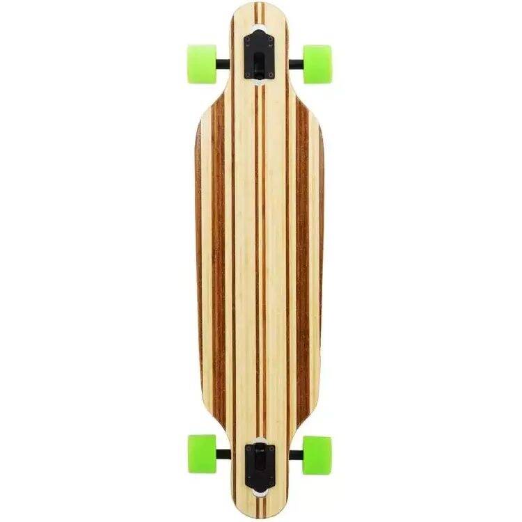 Two Bare Feet Austin Complete Longboard - Natural/Green 36''
