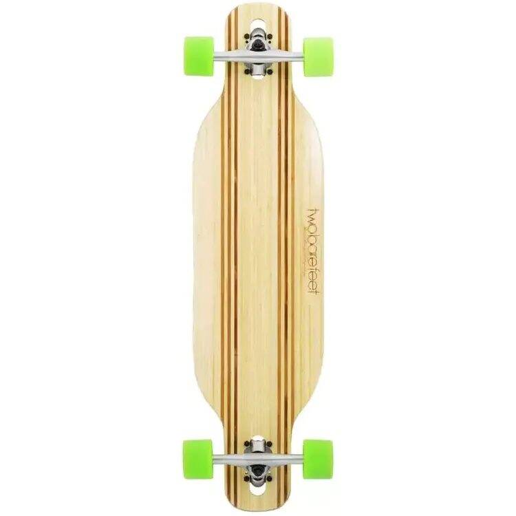 Two Bare Feet Bradley Complete Longboard - Natural/Green 36''