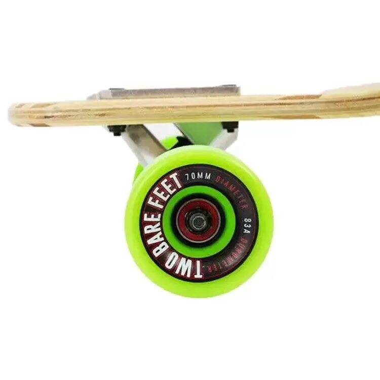 Two Bare Feet Bradley Complete Longboard - Natural/Green 36''