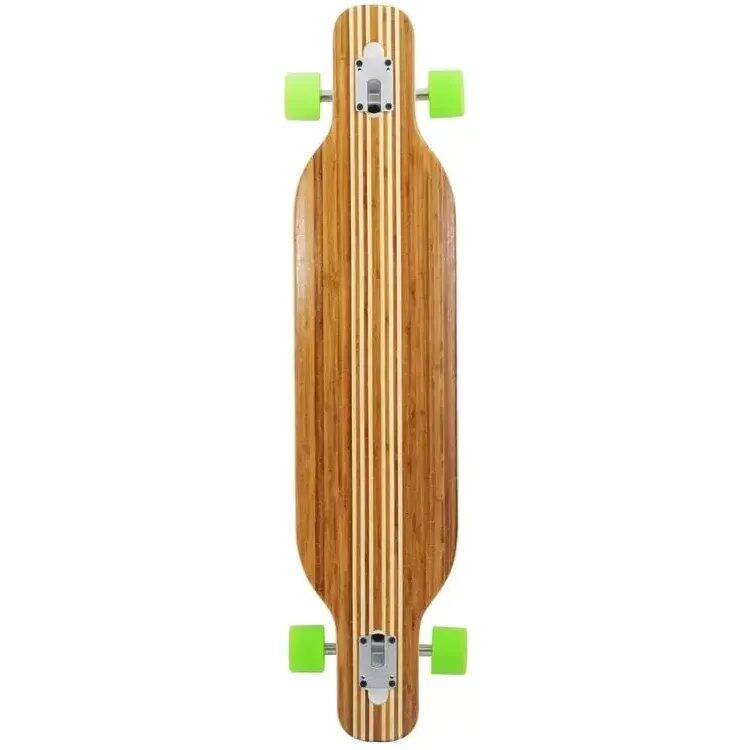 Two Bare Feet Brody Complete Longboard - Natural/Green 42''
