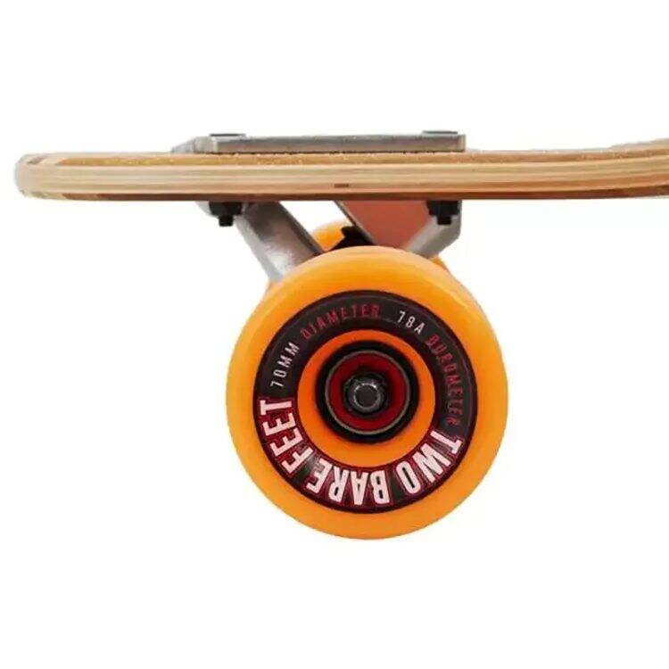 Two Bare Feet Brock Complete Longboard - Natural/Orange 42''