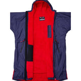 Two Bare Feet Weatherproof Changing Robe with Changing Mat - Navy/Red