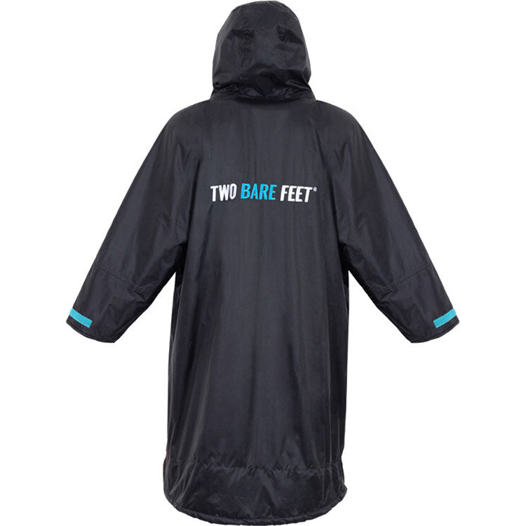 Two Bare Feet Kids Weatherproof Changing Robe with Changing Mat - Black/Blue