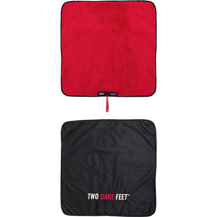 Two Bare Feet Kids Weatherproof Changing Robe with Changing Mat - Black/Red