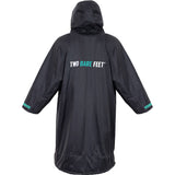 Two Bare Feet Kids Weatherproof Changing Robe with Changing Mat - Black/Teal