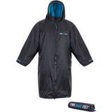 Two Bare Feet Weatherproof Changing Robe with Changing Mat - Black/Blue
