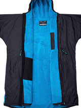 Two Bare Feet Weatherproof Changing Robe with Changing Mat - Black/Blue