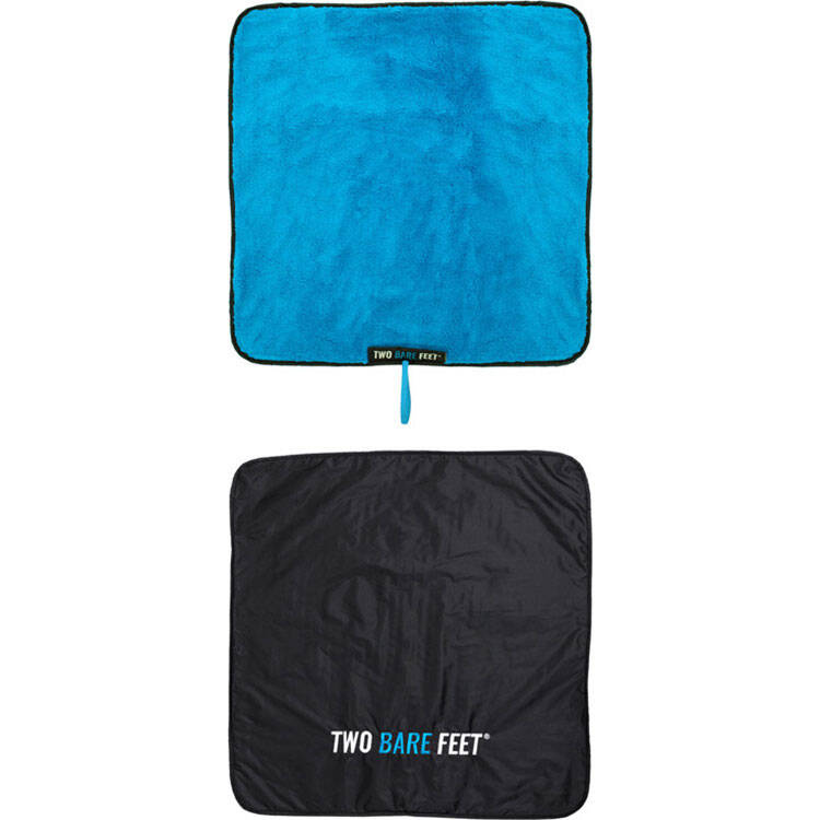 Two Bare Feet Weatherproof Changing Robe with Changing Mat - Black/Blue
