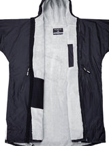Two Bare Feet Weatherproof Changing Robe with Changing Mat - Black/Grey