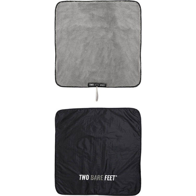 Two Bare Feet Weatherproof Changing Robe with Changing Mat - Black/Grey