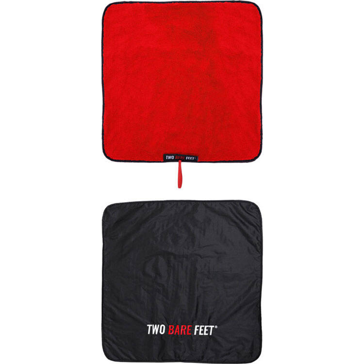 Two Bare Feet Weatherproof Changing Robe with Changing Mat - Black/Red