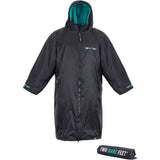 Two Bare Feet Weatherproof Changing Robe with Changing Mat - Black/Teal