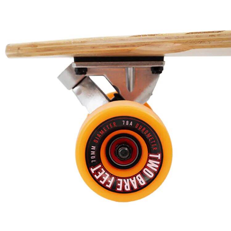 Two Bare Feet The Chuck Complete Longboard - Natural/Orange 44''