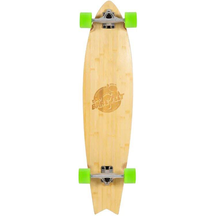 Two Bare Feet The Deacon Complete Longboard - Natural/Green 40''