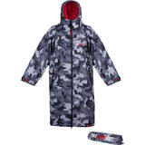 Two Bare Feet Adult Weatherproof Changing Robe - Camo/Red