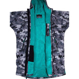 Two Bare Feet Adult Weatherproof Changing Robe - Camo/Teal