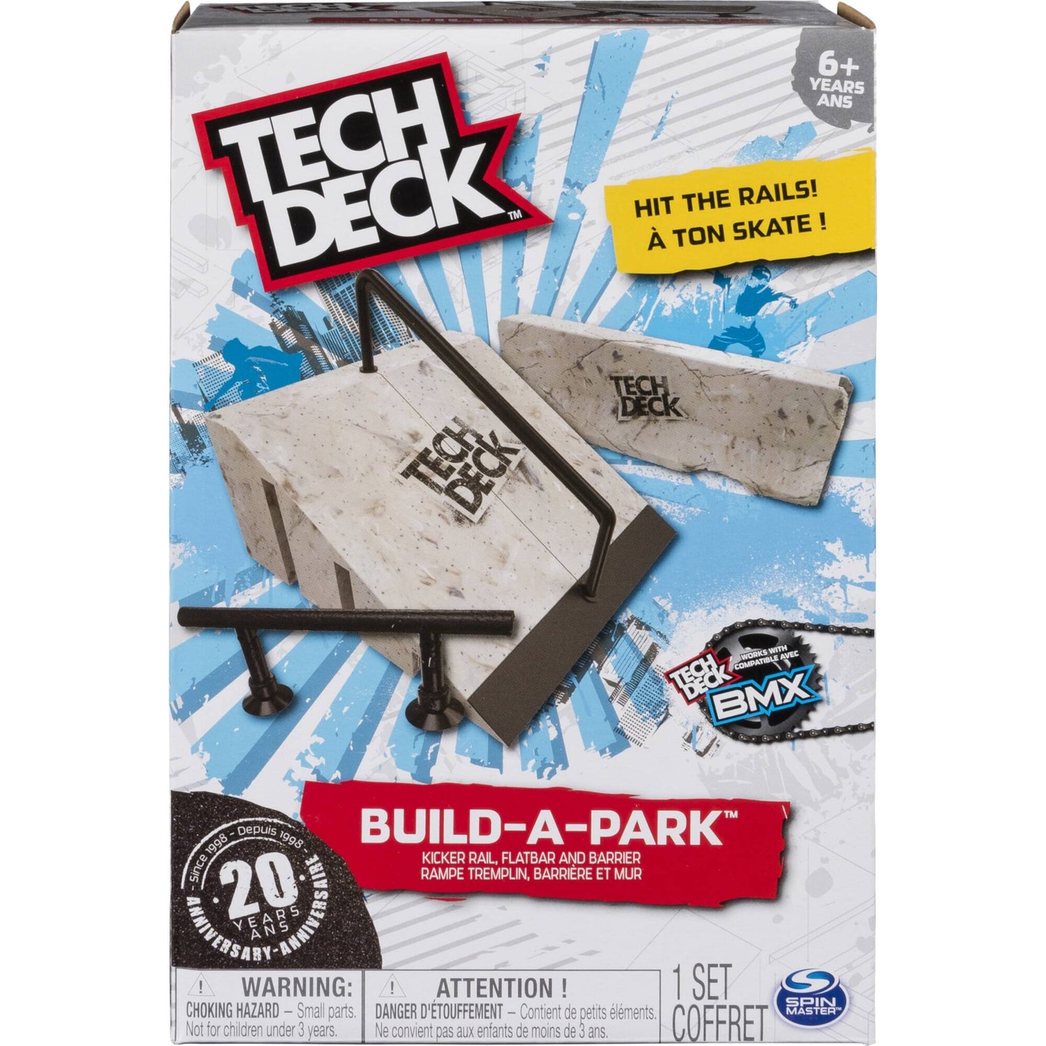 Tech Deck Fingerboard Park Ramps - Rail/Kicker/Barrier
