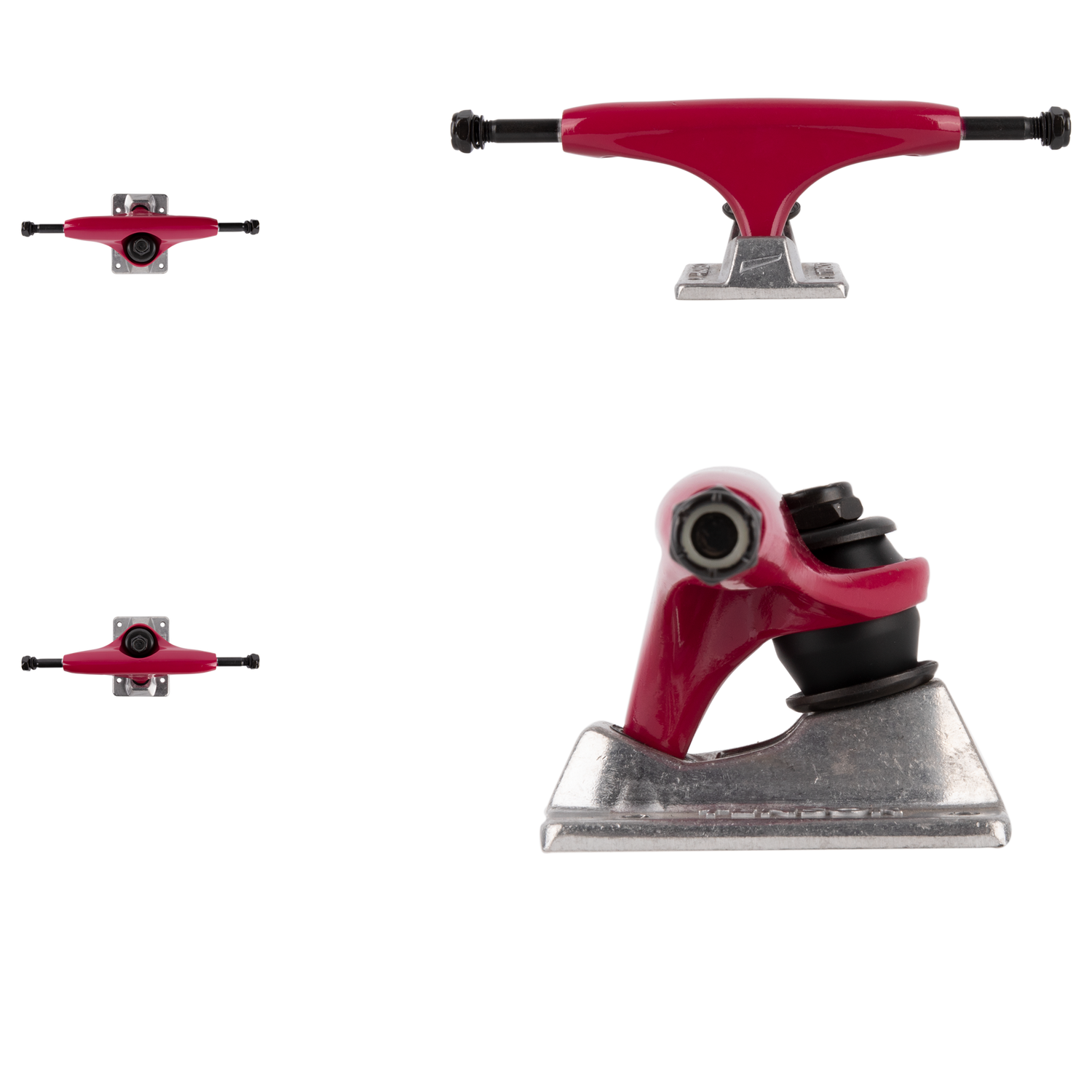 Tensor Alloys Skateboard Trucks - Crimson/Raw 5.25"