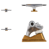 Tensor Alum Stencil Mirror Skateboard Trucks - Raw/Gold Fade 5.25"