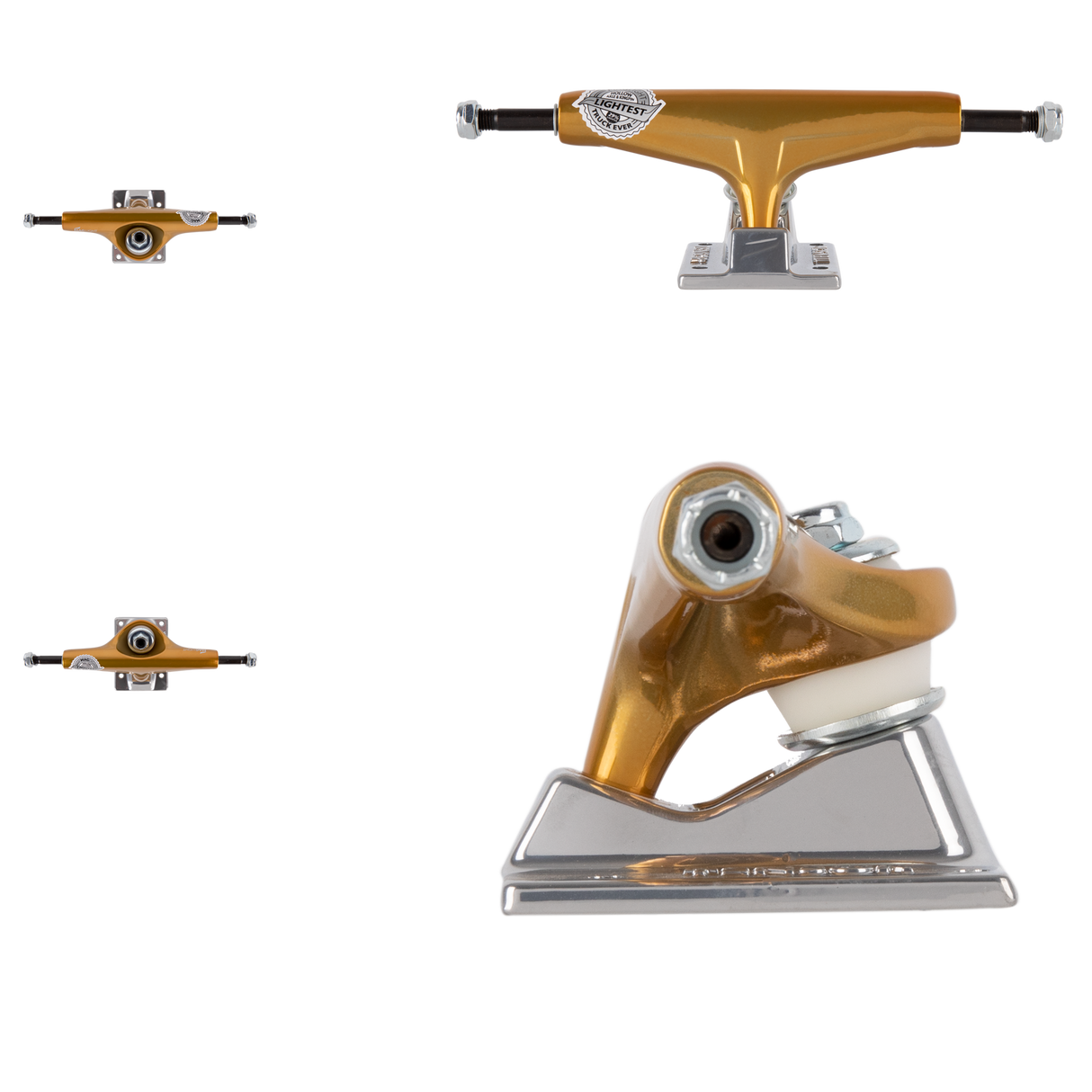 Tensor Mag Light Glossy Skateboard Trucks - Gold/Silver 5.25"