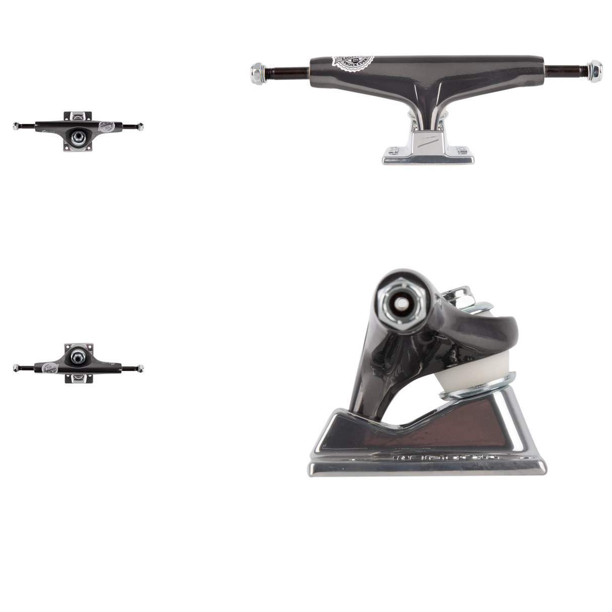 Tensor Mag Light Glossy Skateboard Trucks - Gunmetal/Silver 5.5"
