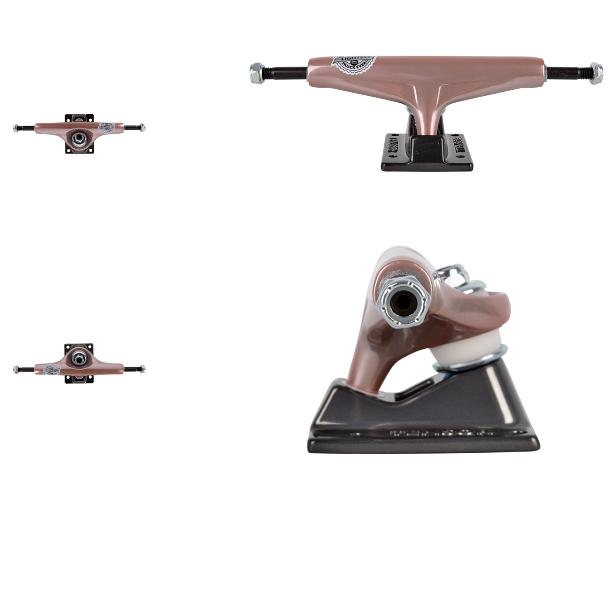 Tensor Mag Light Glossy Skateboard Trucks - Rose Gold/Gunmetal 5.5"