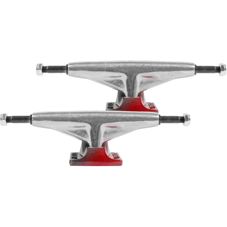Tensor Alum Lo Skateboard Trucks - Raw/Red Fade 5.25''