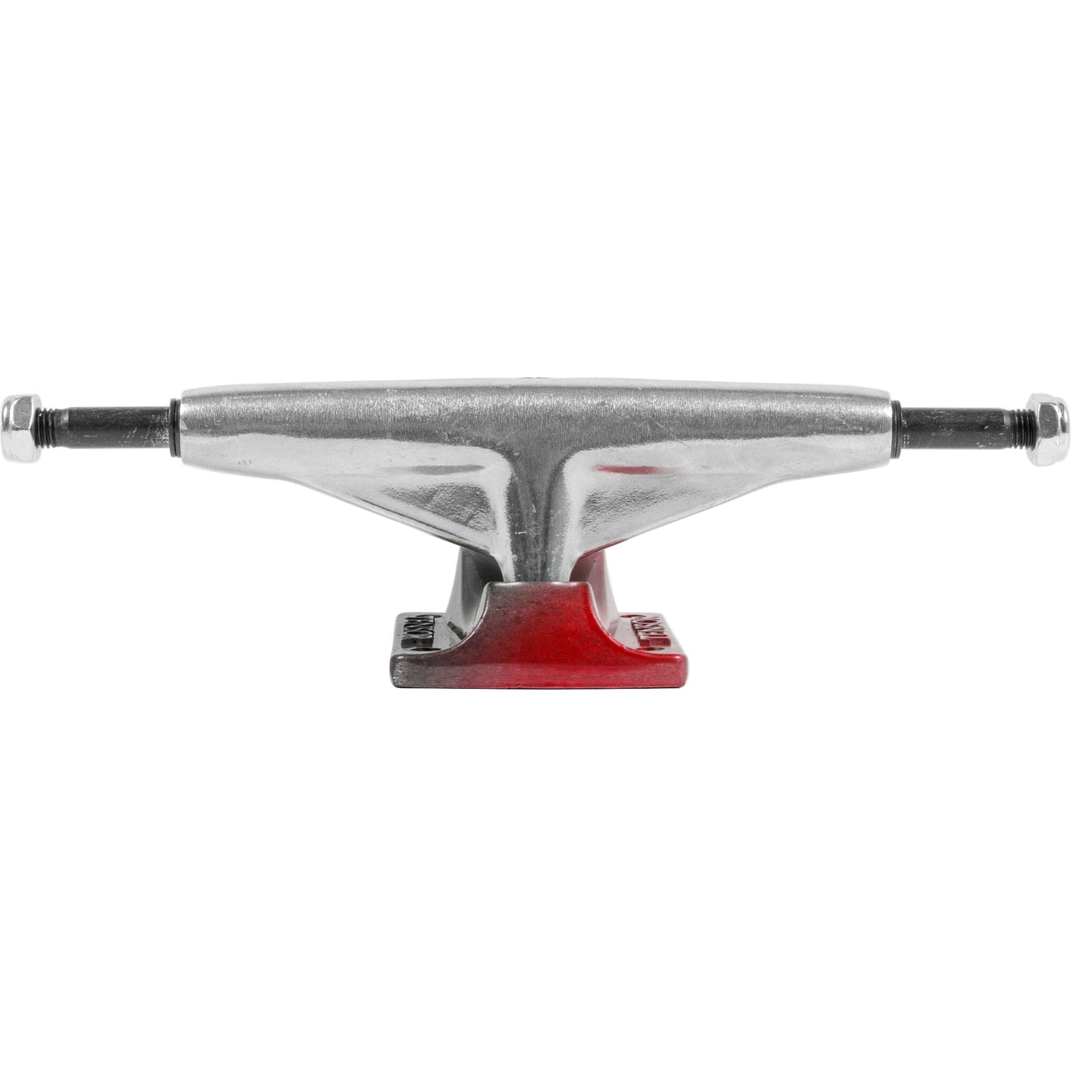Tensor Alum Lo Skateboard Trucks - Raw/Red Fade 5.25''