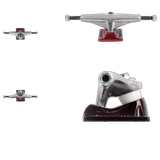 Tensor Alum Lo Skateboard Trucks - Raw/Red Fade 5.25''
