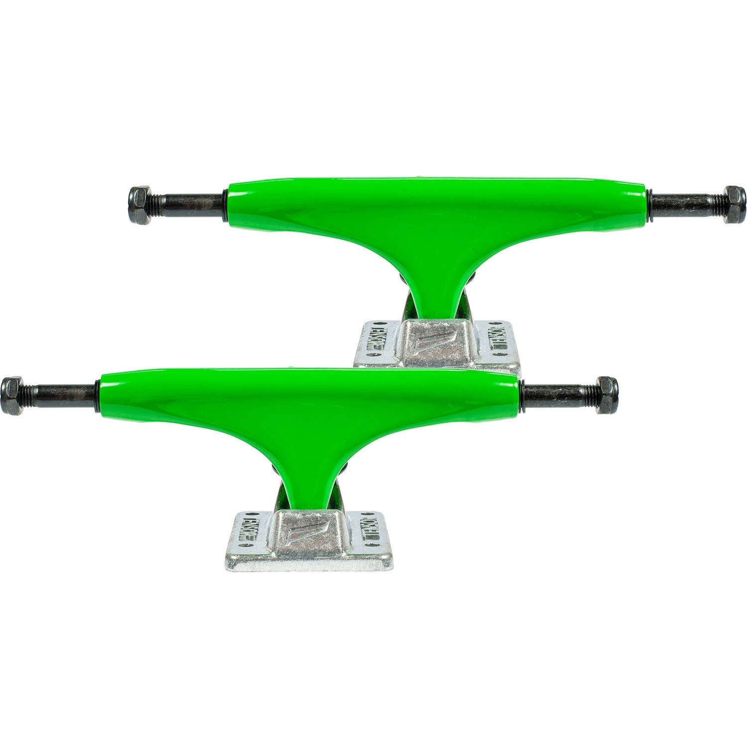Tensor Alloys Skateboard Trucks - Green/Raw 5.5"
