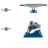 Tensor Alum Stencil Mirror Skateboard Trucks - Raw/Light Blue Fade 5.25''