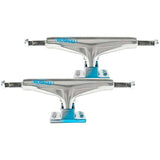 Tensor Alum Stencil Mirror Skateboard Trucks - Raw/Light Blue Fade 5.5''