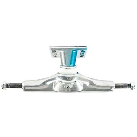 Tensor Alum Stencil Mirror Skateboard Trucks - Raw/Light Blue Fade 5.5''
