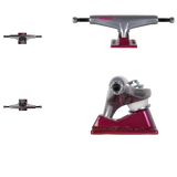 Tensor Alum Stencil Mirror Skateboard Trucks - Raw/Crimson Fade 5.5''