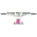 Tensor Alum Stencil Mirror Skateboard Trucks - Raw/Crimson Fade 5.5''