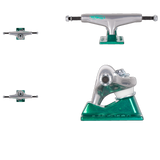 Tensor Alum Stencil Mirror Skateboard Trucks - Raw/Green Fade 5.25''