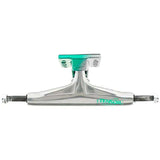 Tensor Alum Stencil Mirror Skateboard Trucks - Raw/Green Fade 5.5''